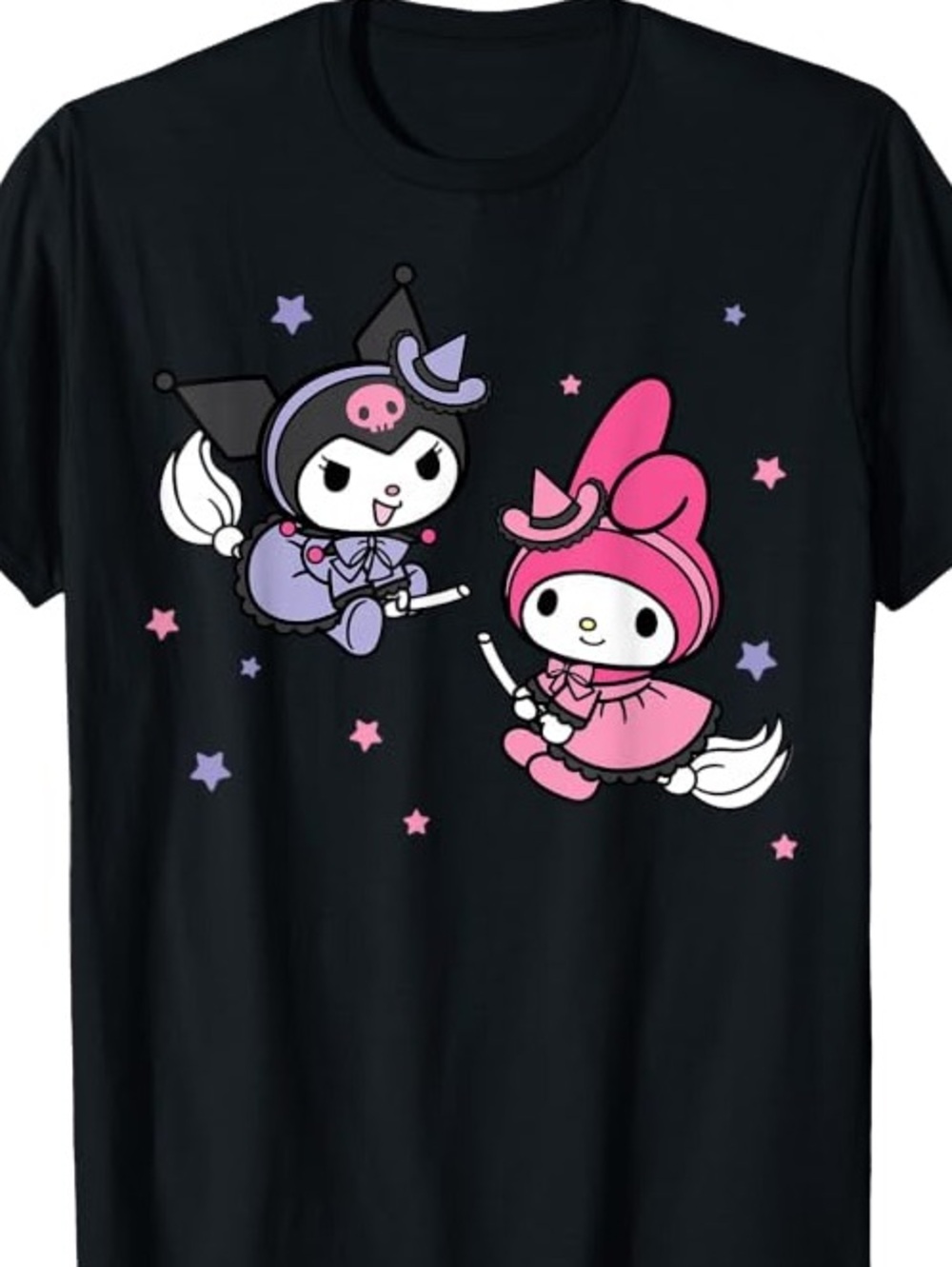 Kuromi and My Melody witches Black TShirt, size S